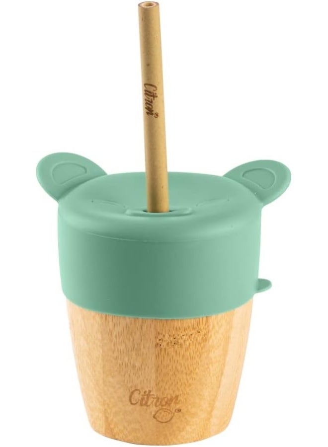 Citron Bamboo Cup With 2 Silicone Lids - Image 1