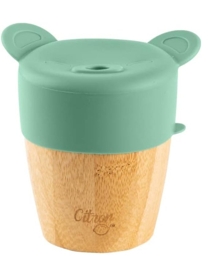 Citron Bamboo Cup With 2 Silicone Lids - Image 2