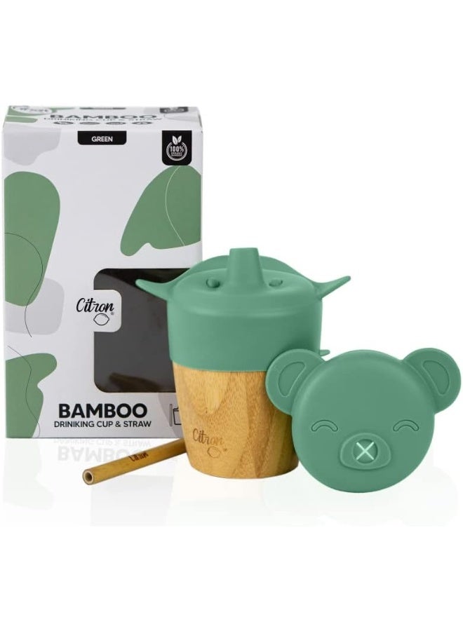 Citron Bamboo Cup With 2 Silicone Lids - Image 3