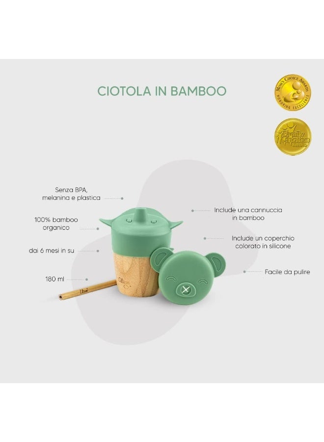 Citron Bamboo Cup With 2 Silicone Lids - Image 5