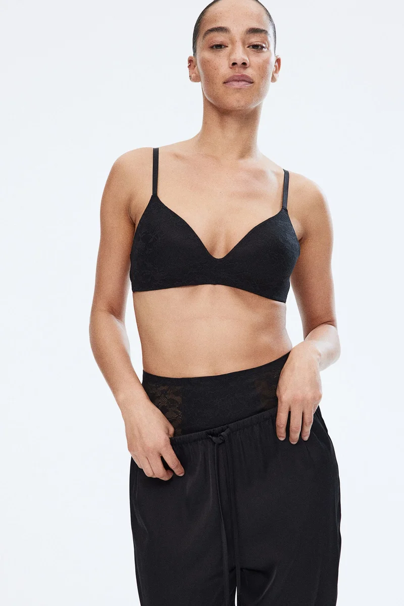 H&M Padded non-wired lace bra