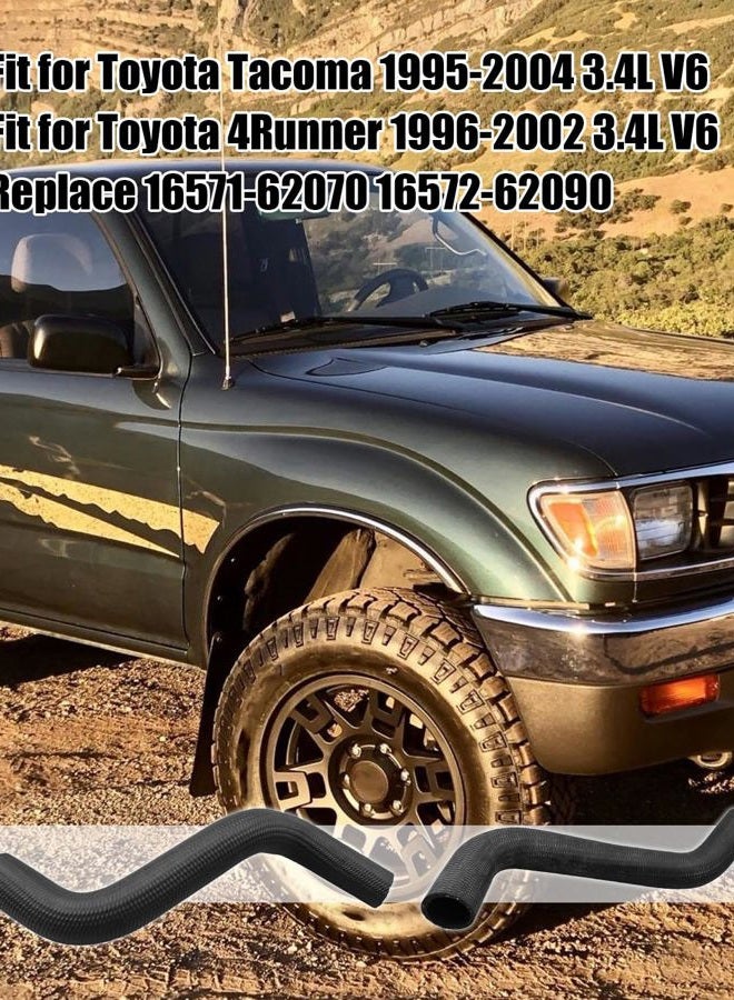QAGGUM Upper & Lower Radiator Hoses Set Fit for Toyota Tacoma 1995-2004 4Runner 1996-2002 Replace 16571-62070 16572-62090 3.4L V6 - Image 5