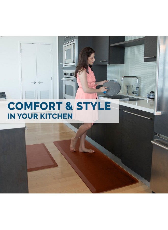 كومفي لايف سجادة أرضية مقاومة للتعب من كومفي لايف - سجادات مطبخ بسمك 3/4 بوصة للأرضية، سجادة مكتب قائمة، سجادة مطبخ - مريحة في المنزل والمكتب - متينة - مقاومة للبقع - قاعدة غير قابلة للانزلاق (20 بوصة × 39 بوصة، بني) - Image 5