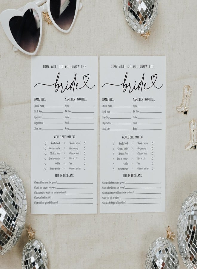 Your Main Event Prints How Well Do You Know the Bride Bridal Shower Game, Fun Wedding Shower Games and Activities, Would She Rather, 50 Count - Image 4