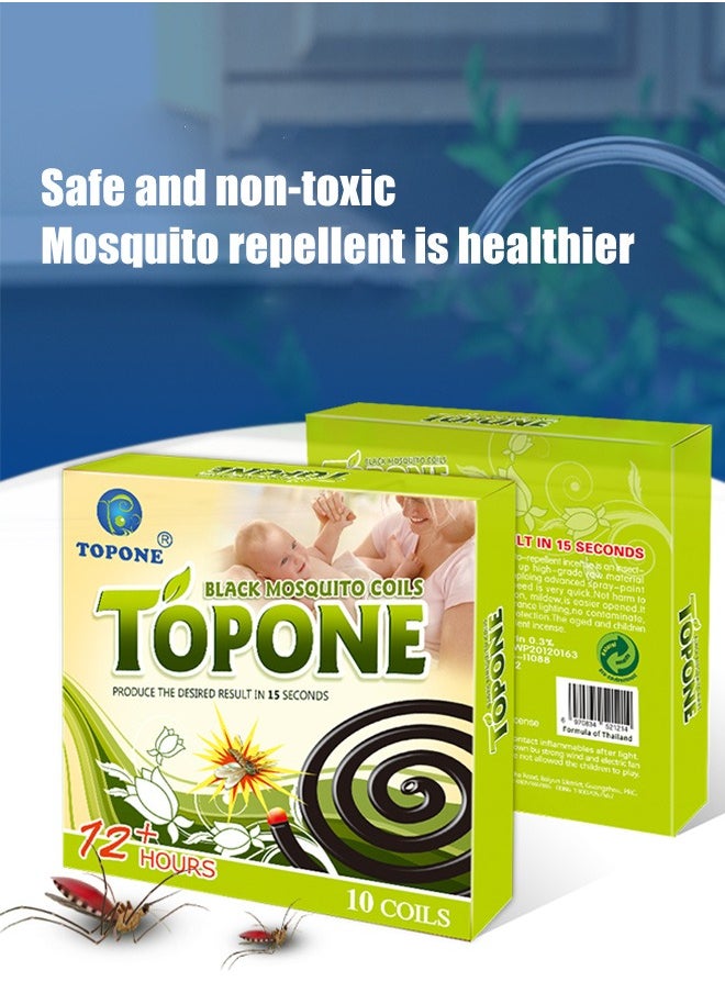TOPONE - 24 Pcs Mosquito Repellent Coils Box for Outdoor Use Camping Patio Deck Hiking - Image 1