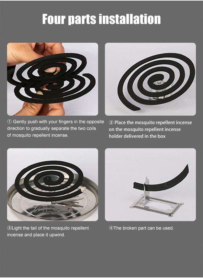 TOPONE - 24 Pcs Mosquito Repellent Coils Box for Outdoor Use Camping Patio Deck Hiking - Image 1