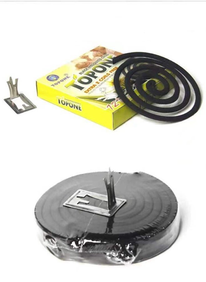 TOPONE - 24 Pcs Mosquito Repellent Coils Box for Outdoor Use Camping Patio Deck Hiking - Image 1