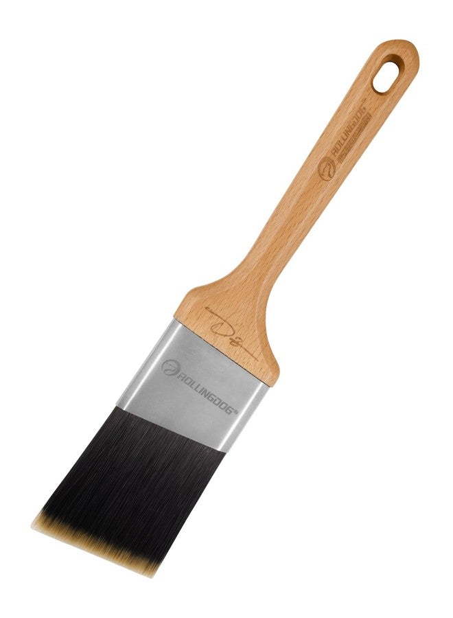 ROLLINGDOG Paint Brushes for Walls - 2.5 Inch Angled Paint Brushes,Stiff Filament Great for Ceiling Cutting in,Trimming - Image 1