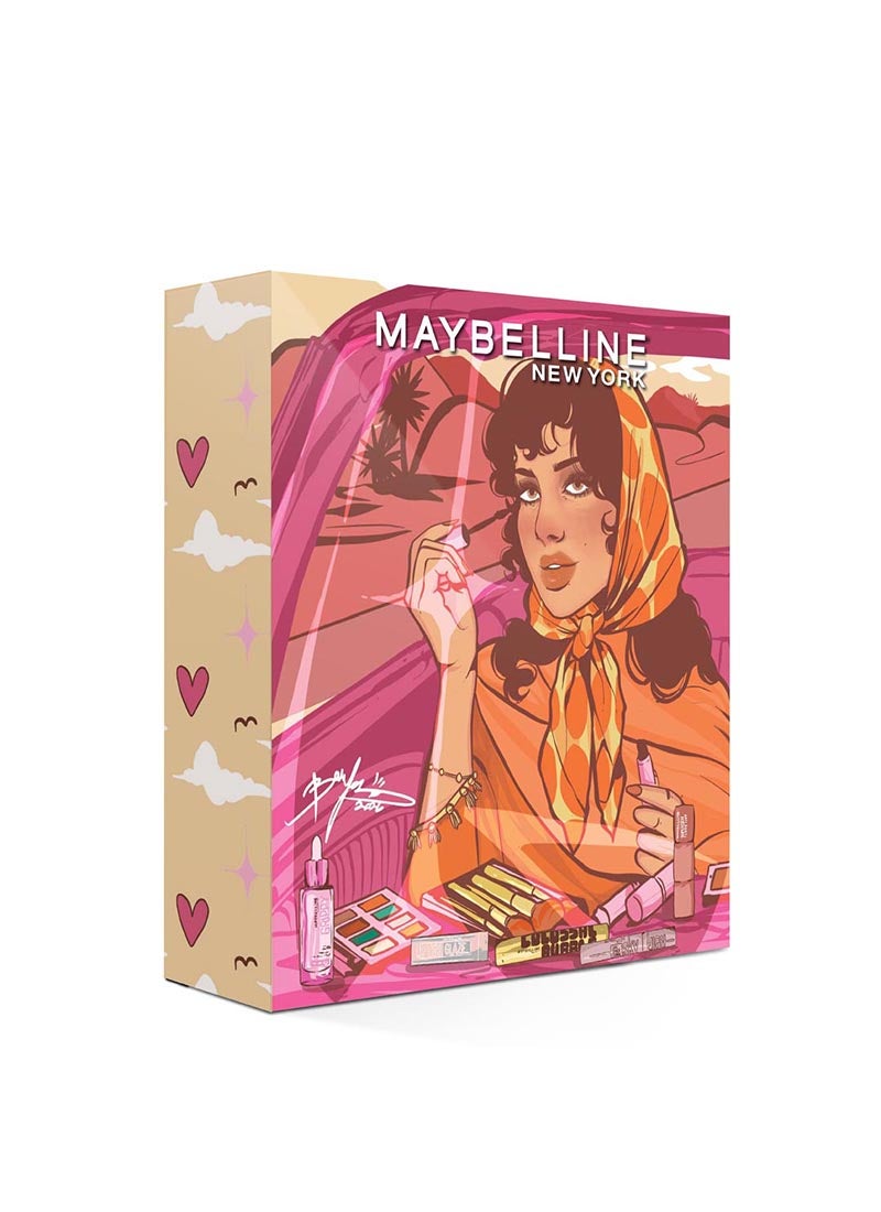MAYBELLINE NEW YORK Girlhood Bundle Baby Skin Primer + Vinyl Ink 10 Lippy + Sky High Mascara - Image 1