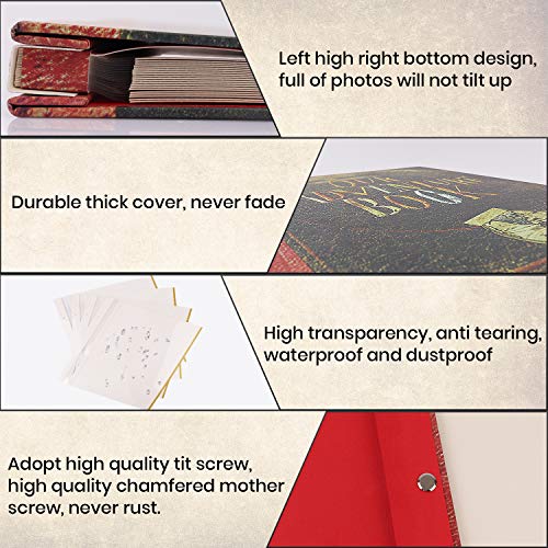 BBwill Magnetic Self-Stick Page Photo Album, Our Adventure Book Handmade DIY Albums for Wedding Anniversary Family Holds 3X5, 4X6, 6X8, 8X10 Photos - Image 3