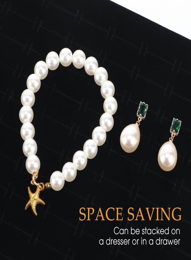 جارنيك منظم تخزين أقراط من الفوم من جارنيك، 5 قطع، 100 فتحة، صندوق مجوهرات داخلي، منظم خواتم مخملي أسود، حامل عرض مجوهرات ناعم للخواتم والأقراط - Image 3