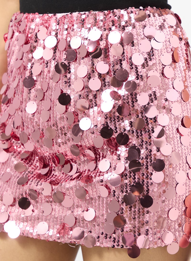 جينجر تنورة قصيرة مزينة بالترتر - Image 4