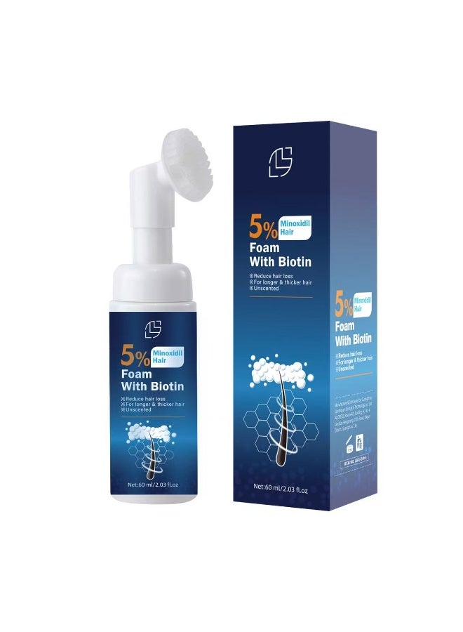 SKQIR 5% Minoxidil Foam for Men Women, 60ml 5% Minoxidil for Men Foam, Minoxidil for Women Hair Growth Suitable for Hair Thinning Receding Hairline and Hair Loss to Hair Regrowth Get Thicker Fuller Hair - Image 1