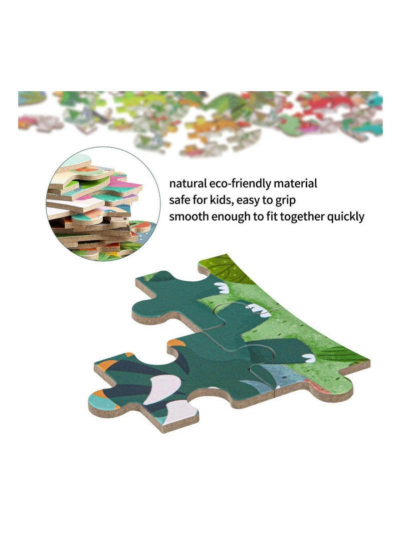 Y&D Dinosaur Puzzles for 3 4 5 6 Year Olds, 5-in-1 Jigsaw with Iron Box Storage, Toys Gifts Boys, Girls, Kids and Children (Dinosaur Puzzles) - Image 4