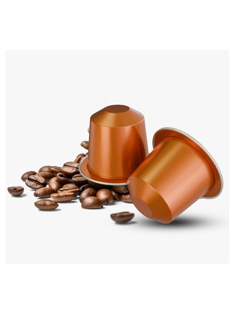LePRESSO Aluminum Capsules for Capsule Coffee Machines Blended 10pc Colombia Gold Blend / Roasted Ground Coffee Capsules / 100% Arabica Perfection / Aluminum Capsules /Medium Roast - Copper  - Image 2