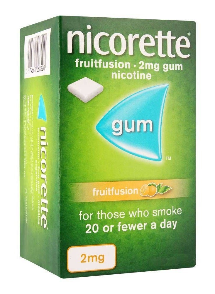 نيكوريت فروت فيوجن 2 ملغ علكة نيكوتين – 105 قطعة - Image 1
