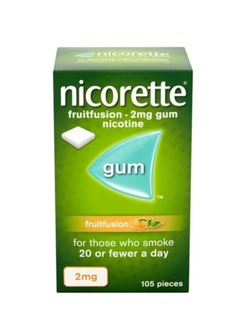نيكوريت فروت فيوجن 2 ملغ علكة نيكوتين – 105 قطعة - Image 3