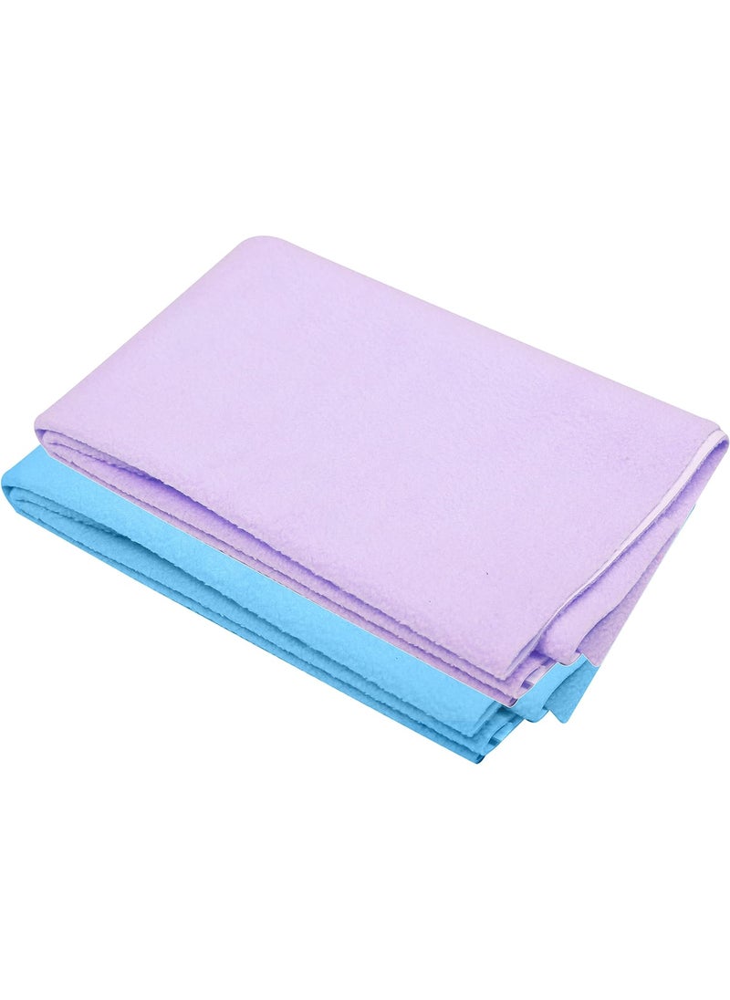 BTfash - BTfash Baby Waterproof Reusable Super Soft Fast Drying Mattress Protector Pack of 2CobaltLilac Small - Image 1