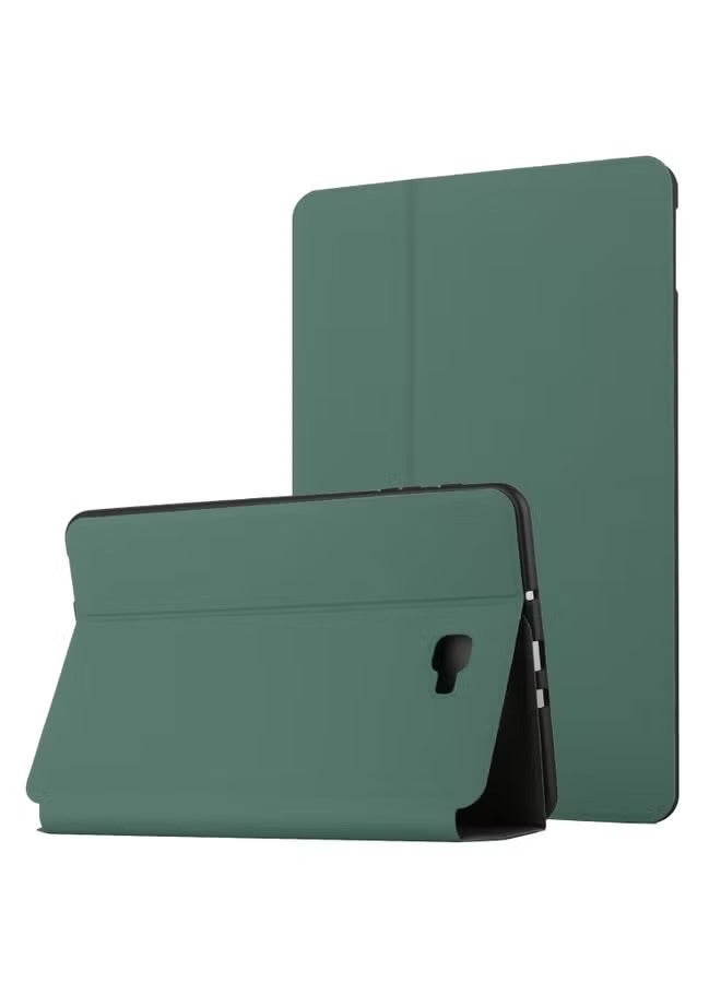 PROMASS Case Cover For Samsung Galaxy Tab A 10.1 T580/T585C Dual-Folding Horizontal Flip Tablet Leather Case with Holder Dark Green