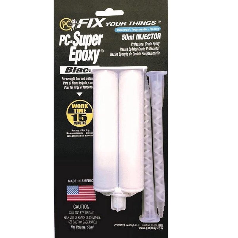 PC-Super Epoxy Adhesive Paste, Two-Part 50ml Cartridge, Black 519, (Pack of 12)