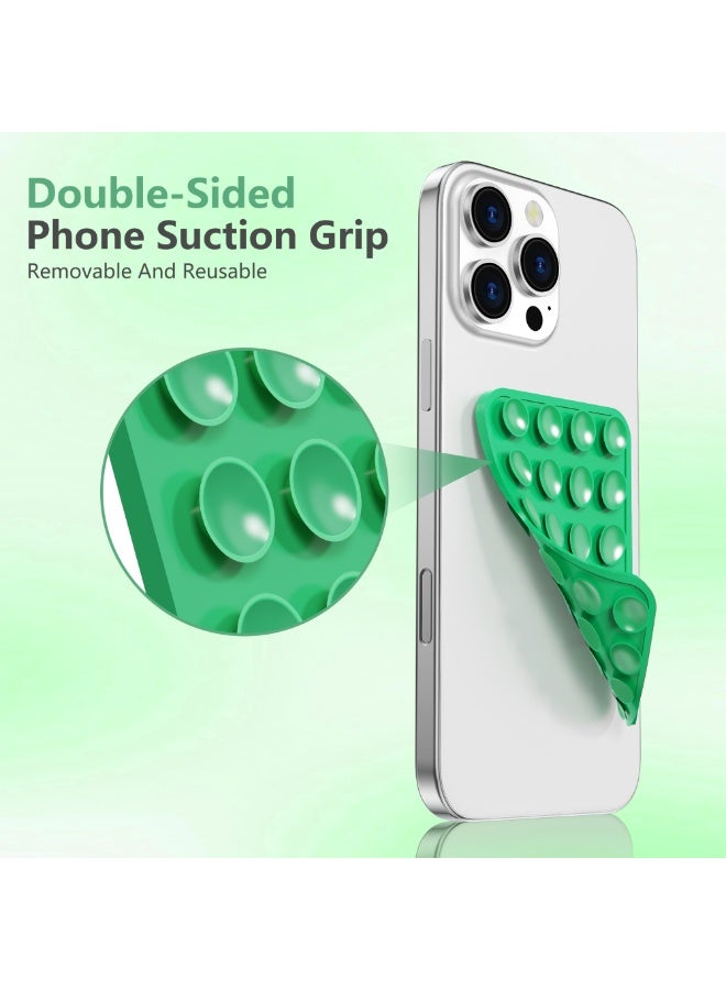 LENOK Silicone Double-Sided Suction Phone Case Detachable Mount - Hands-Free, Strong Grip Holder for Selfies & Videos - Durable, Easy to Use - iPhone & Android (Mint) - Image 5