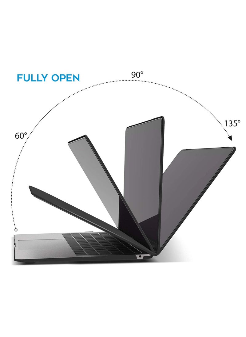 Rubik - Hardshell Protective Case for MacBook New Pro 13'' (A1706/ A1708/ A1989/ A2159 /A2251 /A2289 Black - Image 1