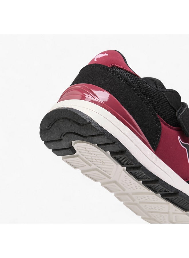 kangaROOS Girls' Logo Print Sports Shoes with Hook and Loop Closure  - Image 5