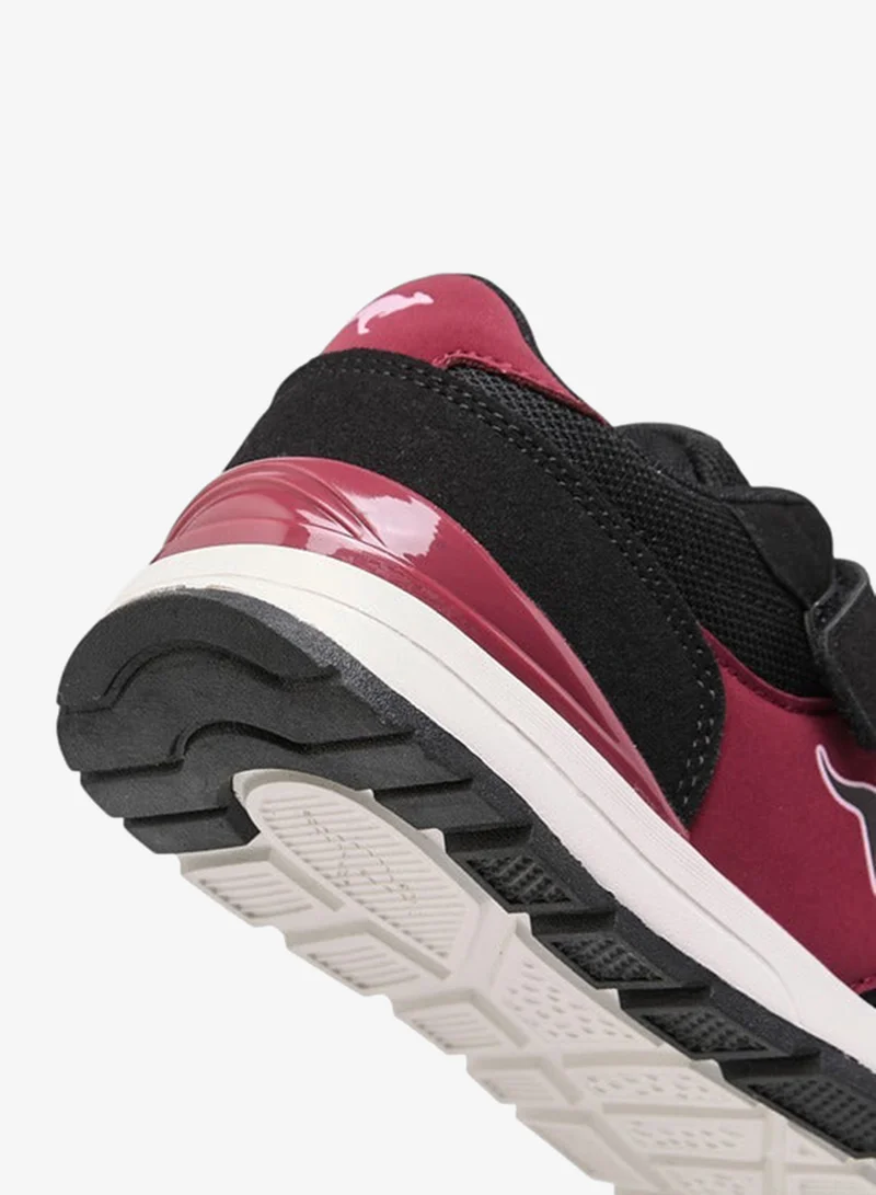 kangaROOS BLACK Girls' Logo Print Sports Shoes with Hook and Loop Closure for Women | Best Price UAE