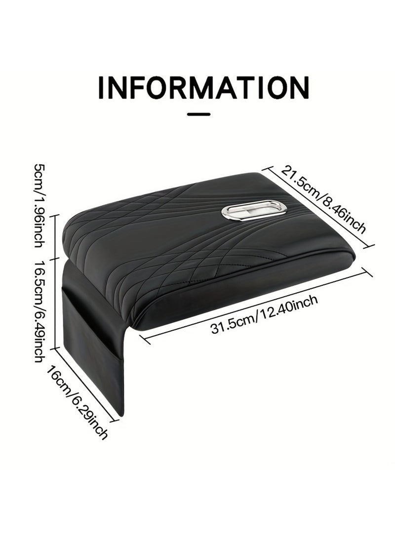 Car Central Control Armrest Memory Foam Armrest Heightening Pad, Lengthened Central Armrest Box Pad