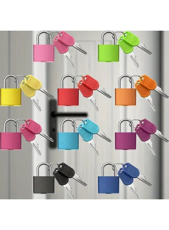 4pcs Heavy Duty Mini Metal Padlock with Keys Random Color for Locker Gym Travel - Image 4