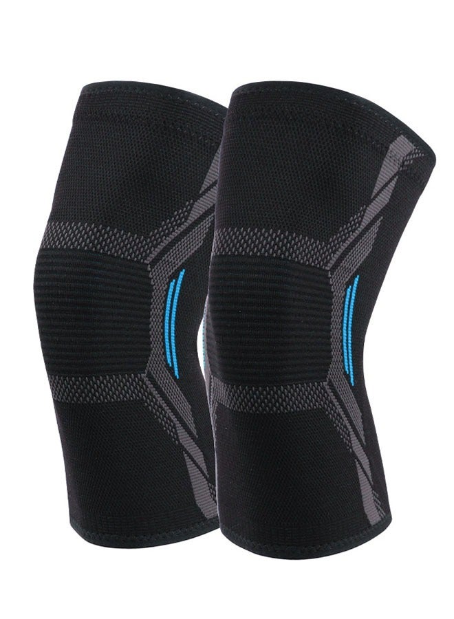 شيوي زوج واحد من أكمام ضغط الركبة الرياضية من النايلون ، أفضل دعامة للركبة لألم الركبة للرجال والنساء ، داعم للركبة لتشغيل كرة السلة ورفع الأثقال في الصالة الرياضية وتخفيف الآلام L - Image 1