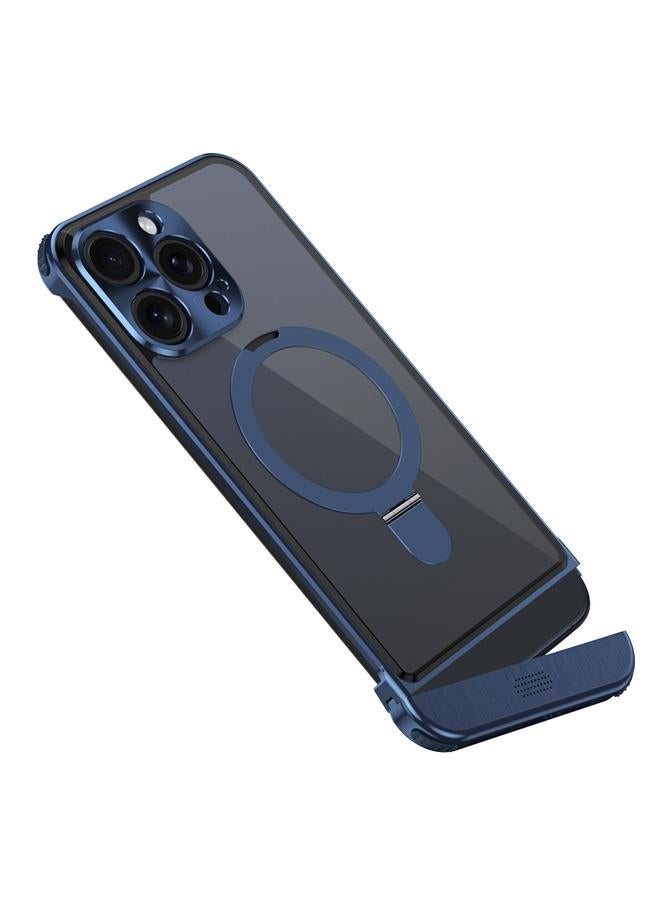 اس-توب جراب لهاتف iPhone 15 Pro Max بتصميم مقص معدني مع حامل حلقي من Aroma MagSafe - Image 1