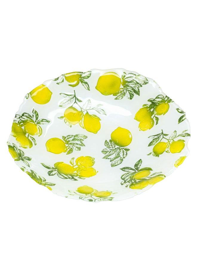 Alsaif Glass Serving Plate 40X40X5 Cm Green Yellow  - Image 2