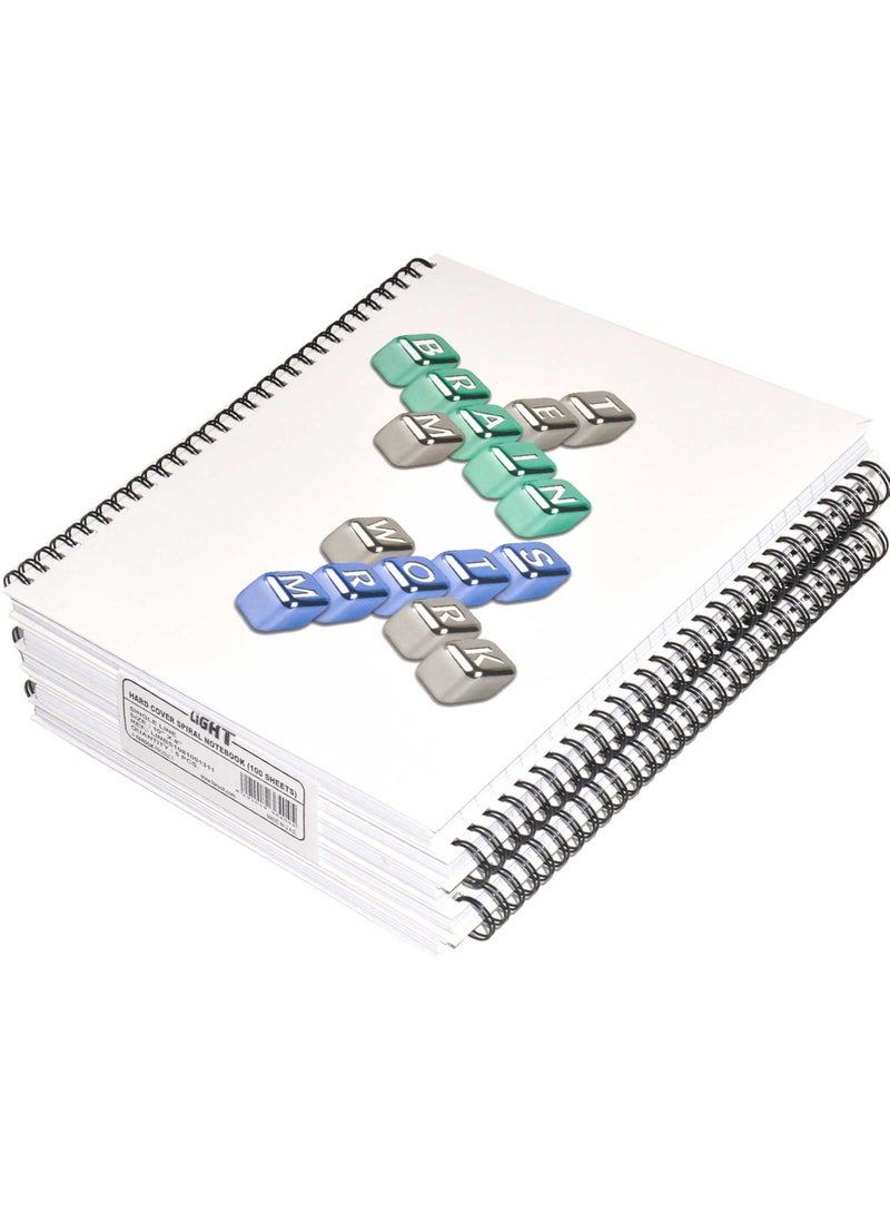 FIS دفتر ملاحظات صلب حلزوني FIS LIGHT عبوة من 5 100 ورقة حجم 10X8 بوصة (25.4 X 20.32 سم) -LINBS1081001311 - Image 1