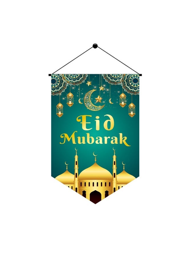 DANUBE HOME Danube Home Afreen Eid Mubarak Banner Green - 30X45Cm Festive Decor For Eid Celebrations Multi Color Figurines & Decorations Perfect For Home & Prayer Space Decorative Home Accessories - Image 3