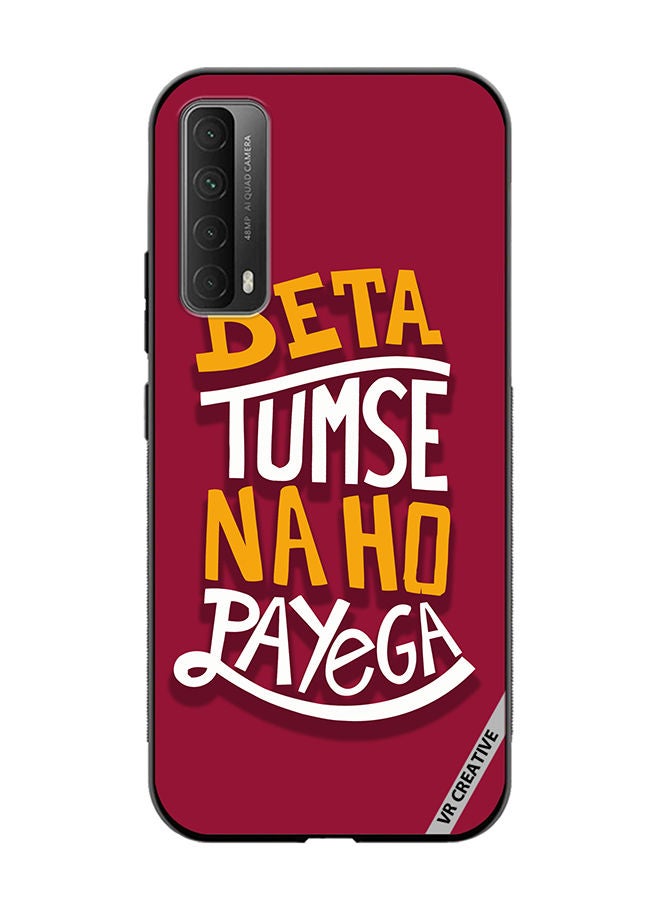 VR CREATIVE Protective Case Cover For Huawei Y7a Beta Tumse Naho Payega Hindi Quots Design Multicolour - Image 1