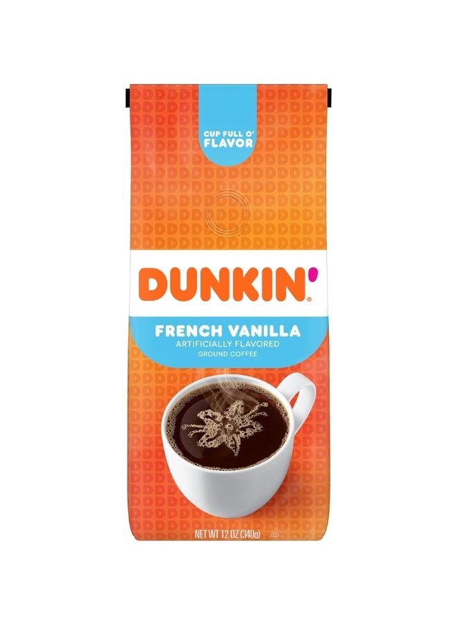 Dunkin Coffee French Vanilla Ground Coffee - 340g - Image 1