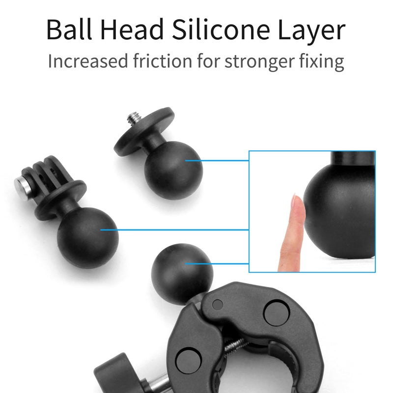 SOONSUN Super Clamp Mount with Dual 360Â° Ball Heads & Phone Holder, Heavy-Duty Camera Clamp Mount for GoPro Hero 13 12 11 10 9, Insta360, DJI Osmo, DSLR, Smartphones & Action Cameras - Image 4