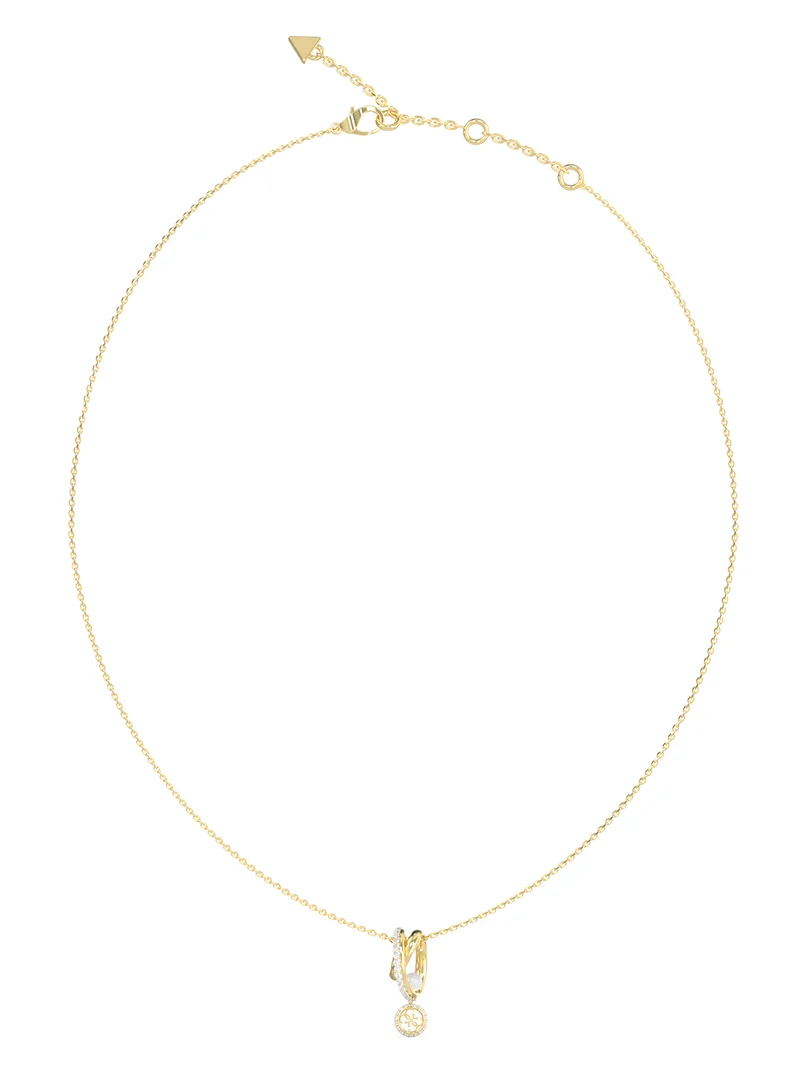 GUESS Tiny Pearly Logo Necklace