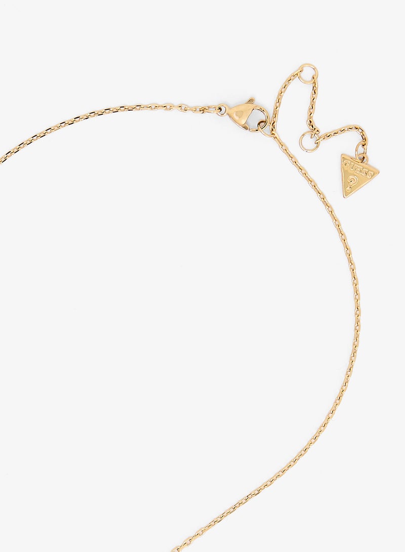 GUESS Tiny Pearly Logo Necklace - Image 3