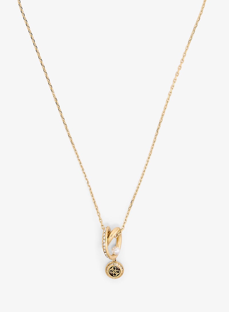 GUESS Tiny Pearly Logo Necklace - Image 2