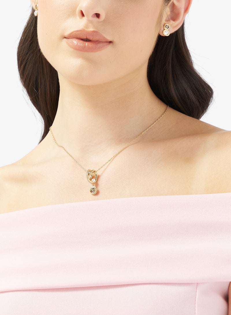 GUESS Tiny Pearly Logo Necklace - Image 5