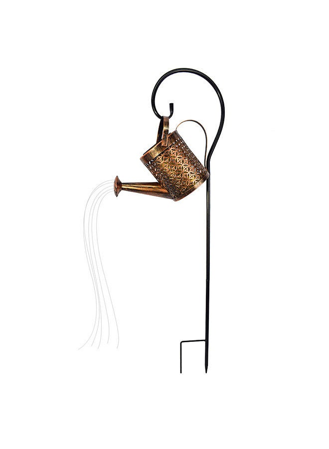Outdoor Waterproof Solar Lantern Metal Watering Can Sun Lamp Led with Shepherd Hook for Garden Decor OutsideHanging Solar Lights for Outdoor Patio DecorYard Decor. - Image 1