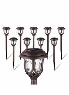 Generic 10 Pack Solar Lights Outdoor Decorative, Solar Pathway Lights Outdoor, Solar Powered Garden Yard Lights for Walkway Sidewalk Driveway  - Image 1