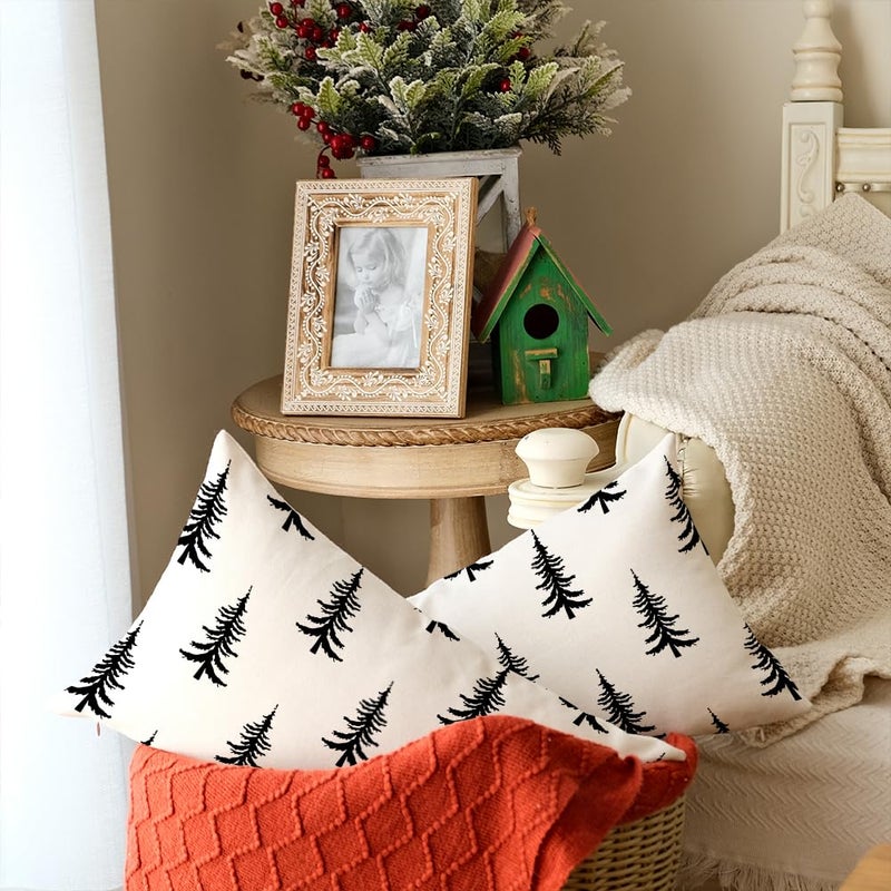 GEEORY Christmas Pillow Cover 12x20 for Christmas Decorations Chirstmas Tree Lumbar Pillow Cover Winter Holiday Xmas Throw Pillows Christmas Farmhouse Decor for Couch - Image 5