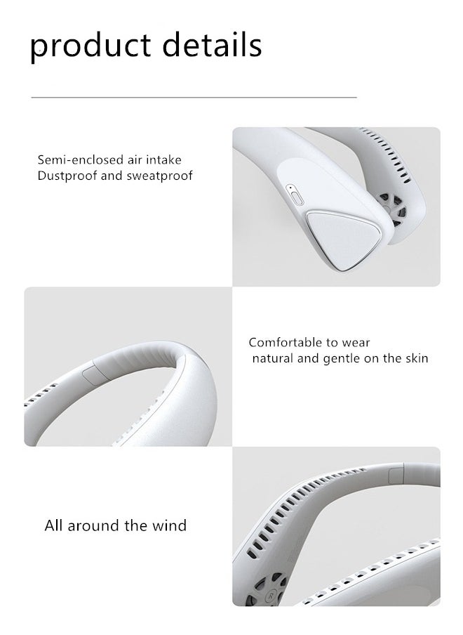Arabest - 【Portable neck-hanging bladeless fan | 1800mAh fast charging + 360° intelligent air adjustment | Suitable for office/camping/mountaineering】 USB charging and long battery life, lightweight and soft wind design, a cooling tool for outdoor sports and travel, a neck-worn cooling companion - Image 1