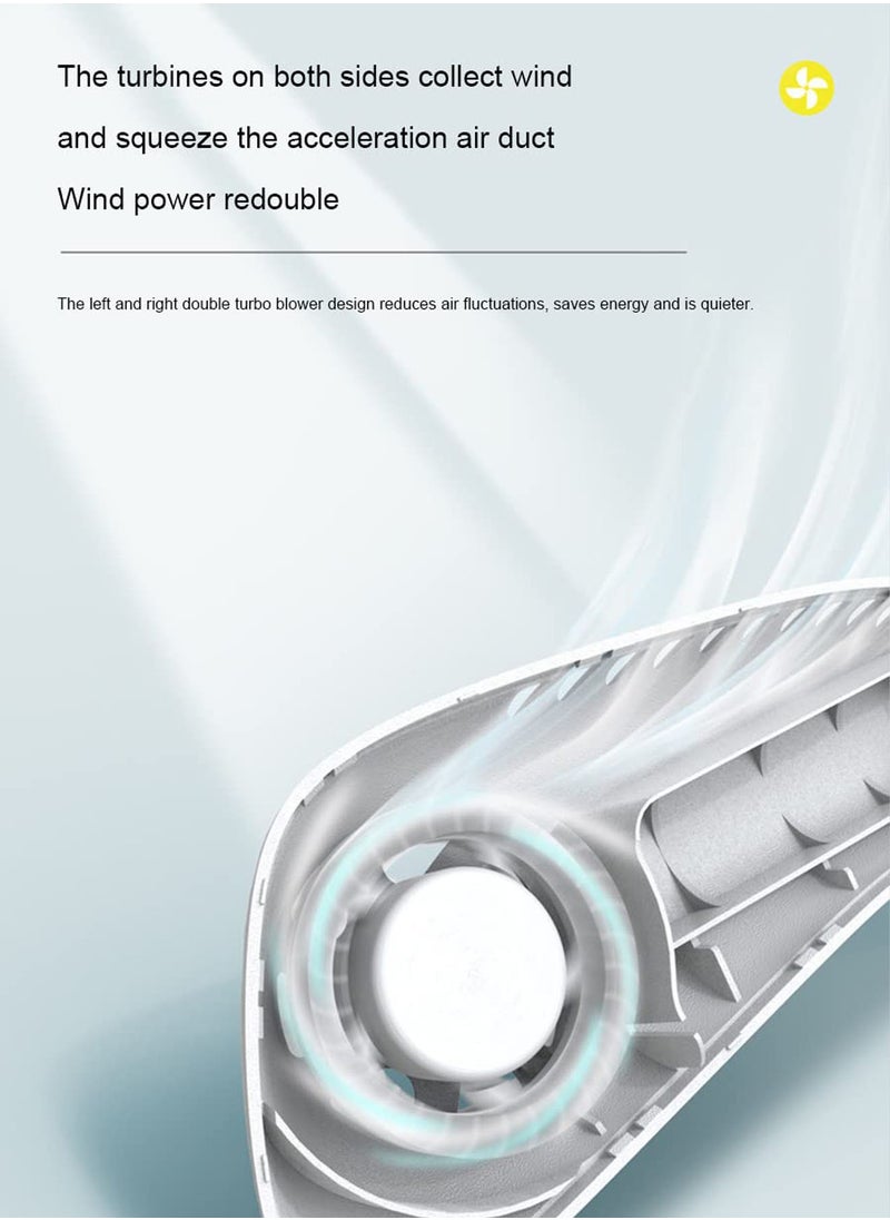 Arabest - 【Portable neck-hanging bladeless fan | 1800mAh fast charging + 360° intelligent air adjustment | Suitable for office/camping/mountaineering】 USB charging and long battery life, lightweight and soft wind design, a cooling tool for outdoor sports and travel, a neck-worn cooling companion - Image 1