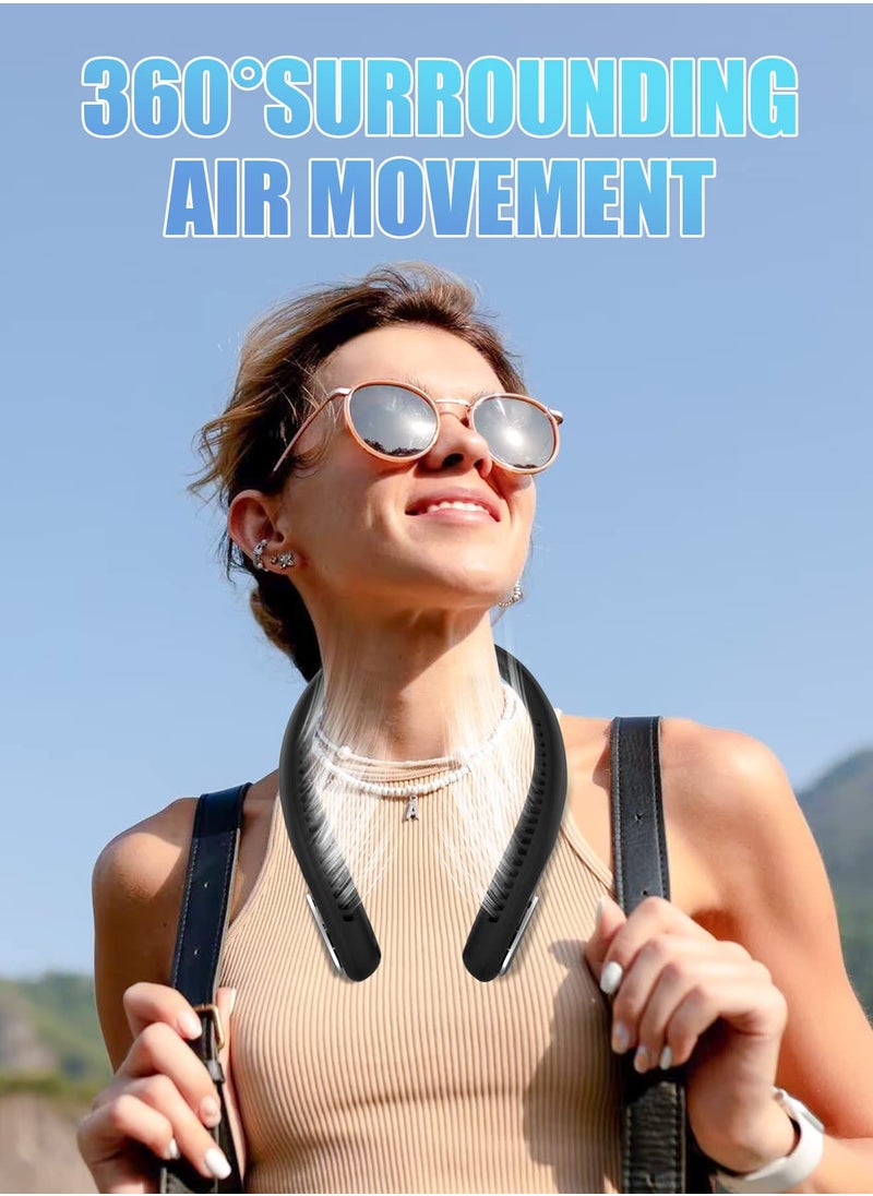 Arabest - 【Portable neck-hanging bladeless fan | 1800mAh fast charging + 360° intelligent air adjustment | Suitable for office/camping/mountaineering】 USB charging and long battery life, lightweight and soft wind design, a cooling tool for outdoor sports and travel, a neck-worn cooling companion - Image 1