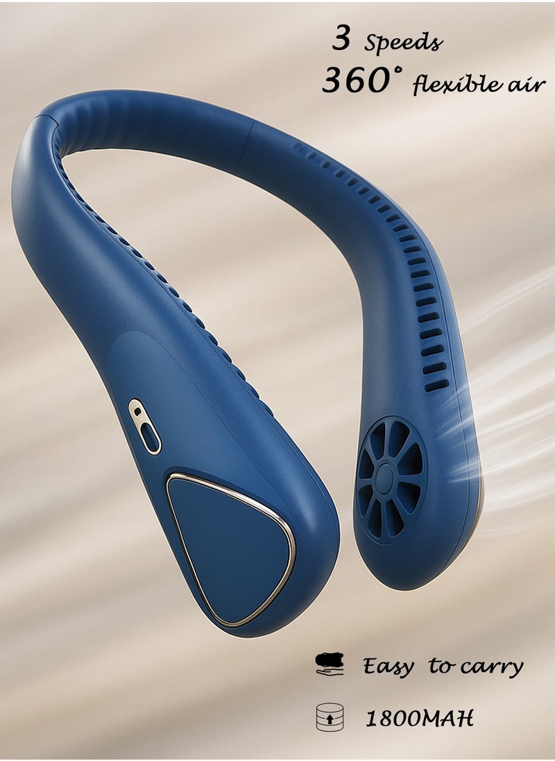 Arabest - 【Portable neck-hanging bladeless fan | 1800mAh fast charging + 360° intelligent air adjustment | Suitable for office/camping/mountaineering】 USB charging and long battery life, lightweight and soft wind design, a cooling tool for outdoor sports and travel, a neck-worn cooling companion - Image 1