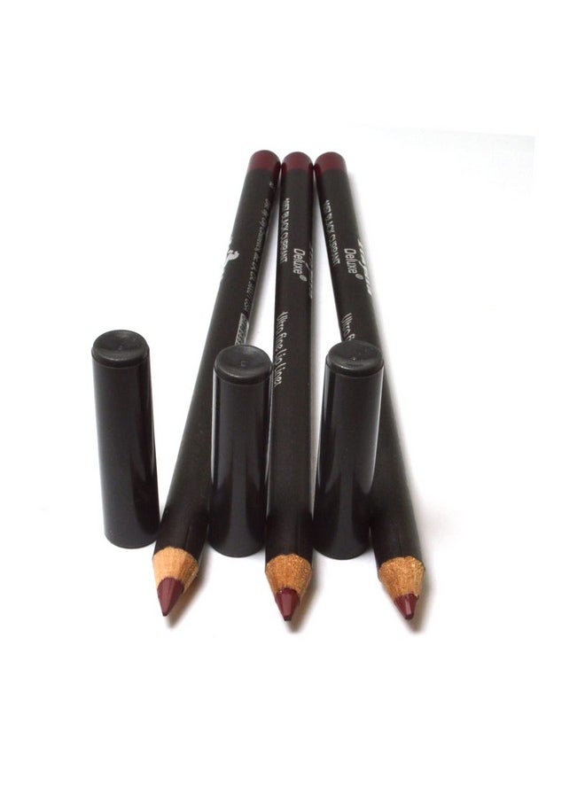 Italia Deluxe A Deluxe [ 1057 Black Currant ] Ultra Fine Lip Liner Pencil Lipliner Set + Free Zipper Bag Full Size  - Image 3
